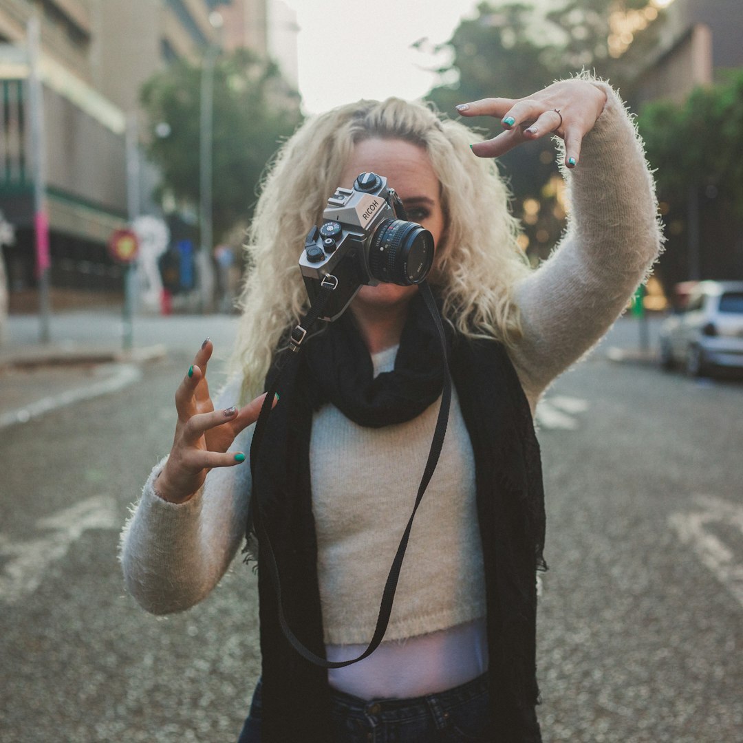Finnish female camera technician portrait